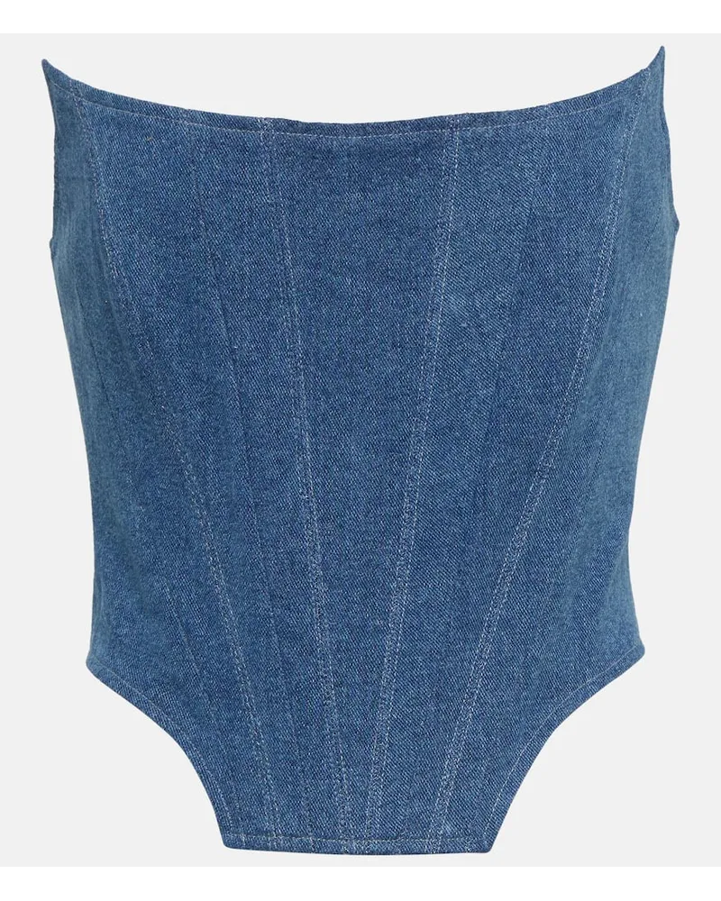 Giuseppe di Morabito Bustier in denim Blu