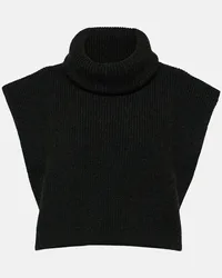 The Row Sciarpa Emmit in cashmere a coste Nero