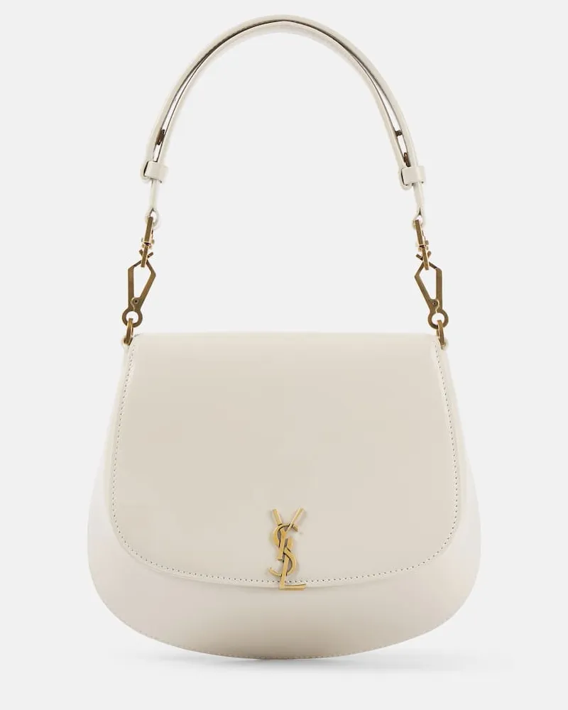 Saint Laurent Borsa a spalla Voltaire in pelle Bianco