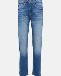 Adriano Goldschmied Jeans slim Girlfriend a vita media Blu