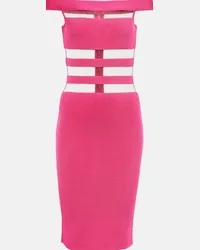 Balmain Miniabito con mesh Rosa