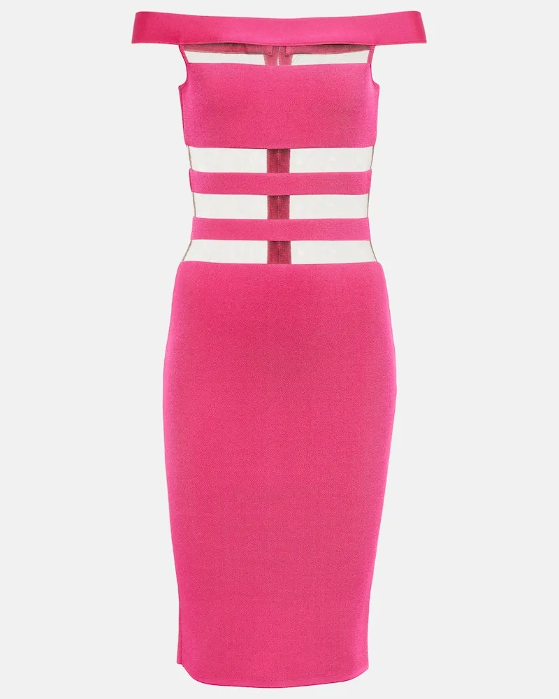 Balmain Miniabito con mesh Rosa