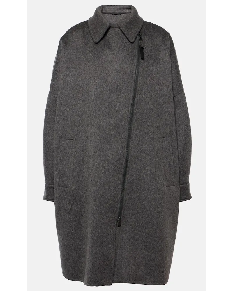 Brunello Cucinelli Soprabito oversize in cashmere Grigio