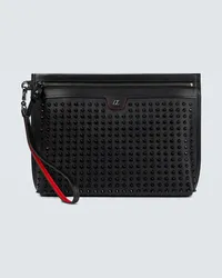 Christian Louboutin Beauty case con borchie Nero