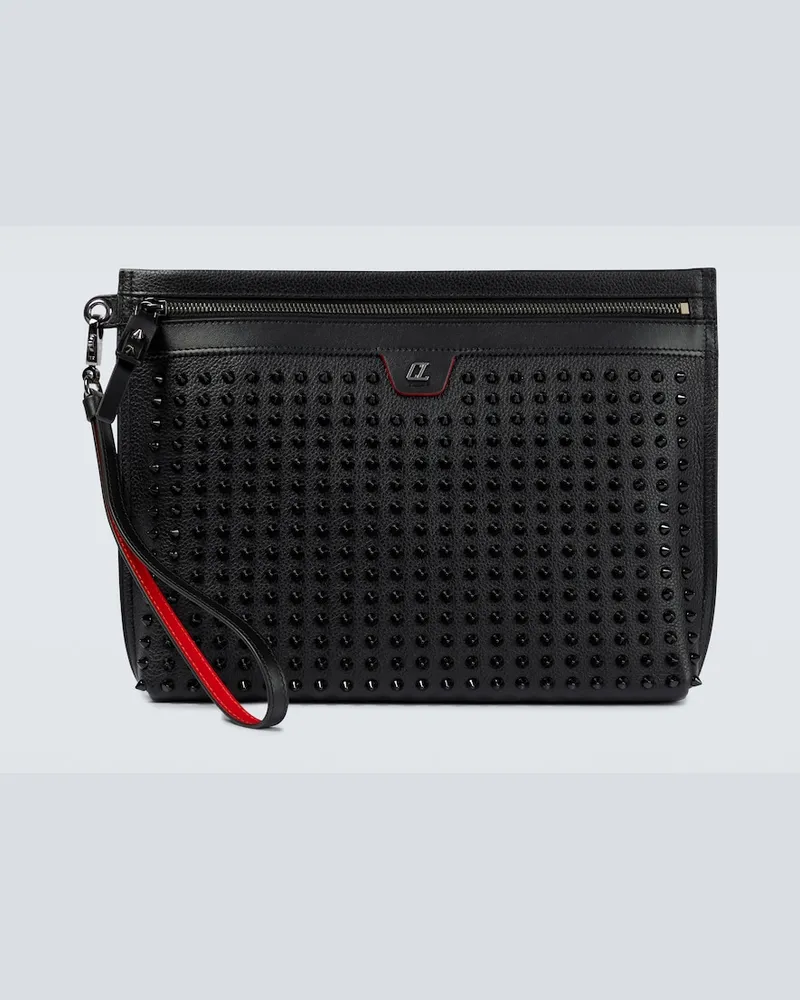 Christian Louboutin Beauty case con borchie Nero