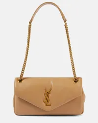 Saint Laurent Borsa Calypso Small in pelle Beige