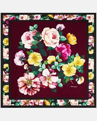 Dolce & Gabbana Foulard in raso di seta con stampa Multicolore