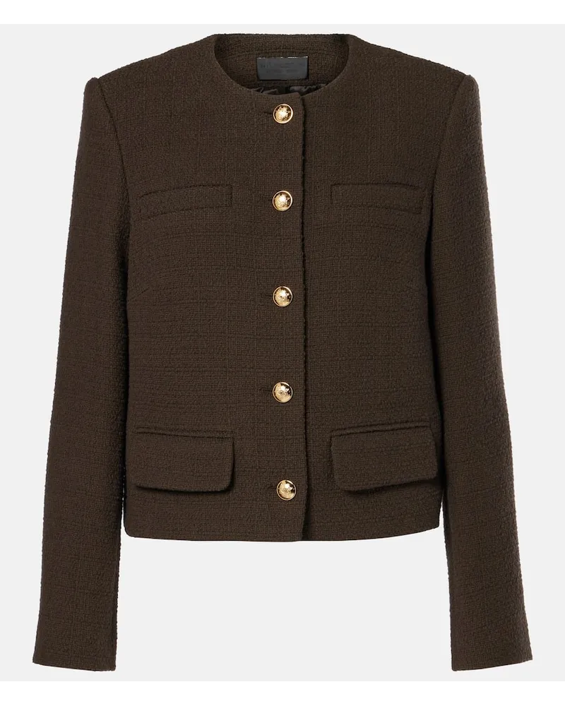 Nili Lotan Giacca Paige in misto cotone Marrone