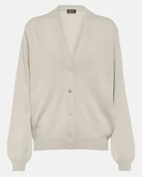 Loro Piana Cardigan Ica in cashmere e seta Bianco