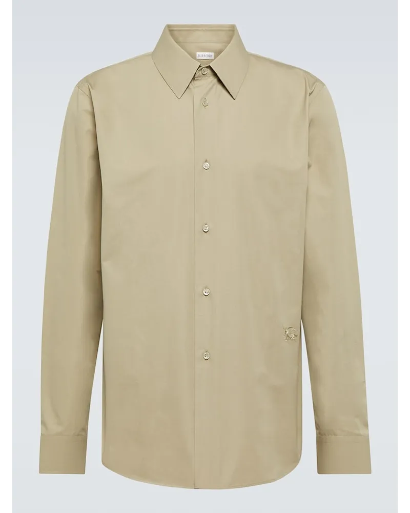 Burberry Camicia EKD in popeline di cotone Verde
