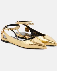 Tom Ford Ballerine Padlock in pelle Oro