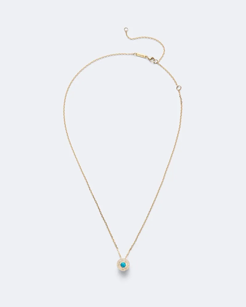 Suzanne Kalan Collana Evil Eye in oro 18kt con diamanti e turchesi Oro