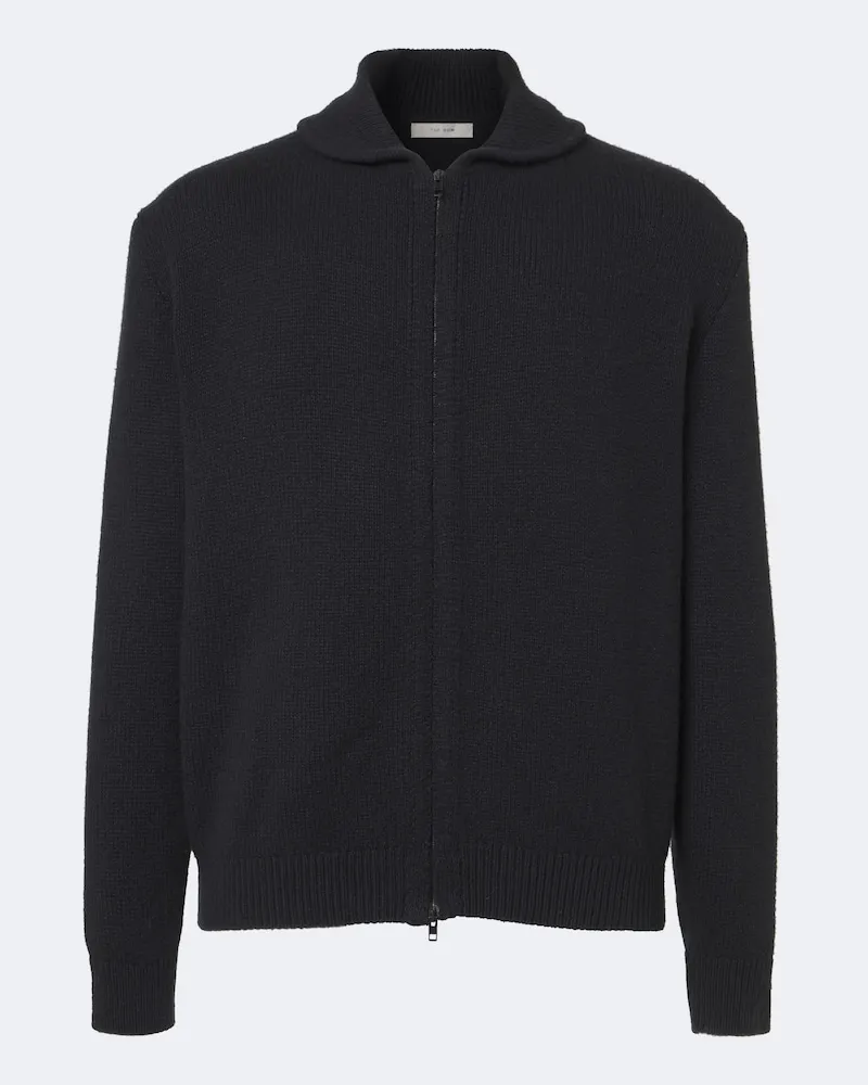The Row Cardigan Buffalo in lana, seta e cashmere Nero