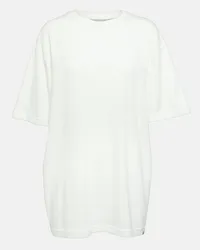 extreme cashmere T-shirt N°269 Rik in cashmere e cotone Bianco