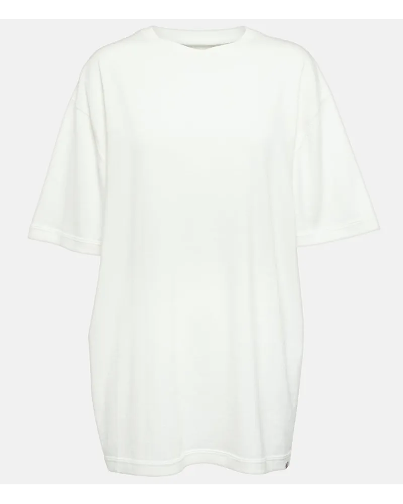 extreme cashmere T-shirt N°269 Rik in cashmere e cotone Bianco