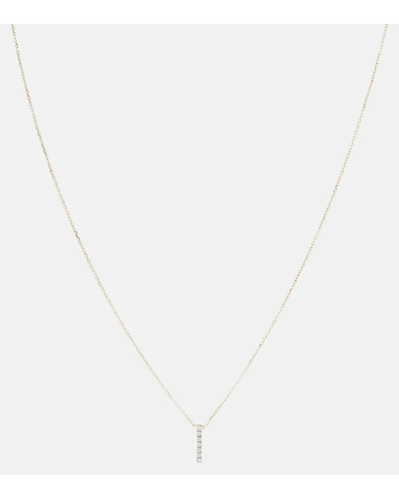 MATEO Collana La Barre in oro 14kt con diamanti Oro