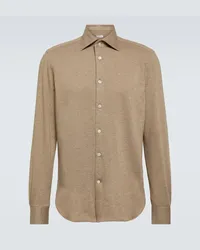 Kiton Camicia in misto cotone Beige