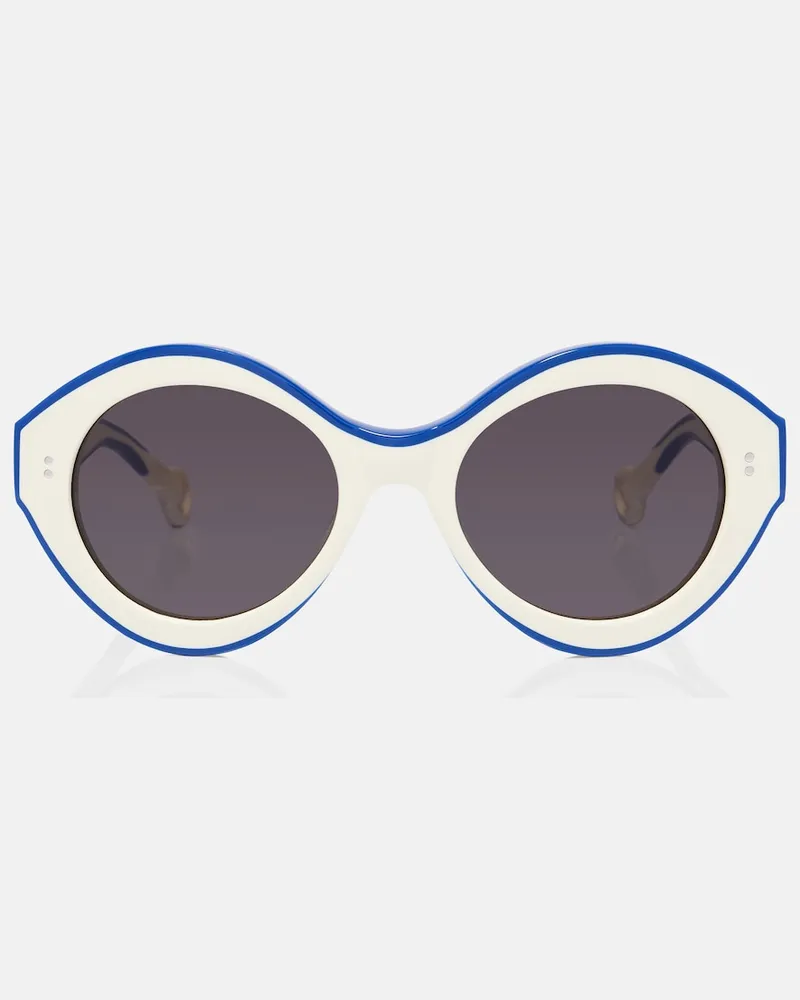 J.W.Anderson Occhiali da sole rotondi Bumper Bianco