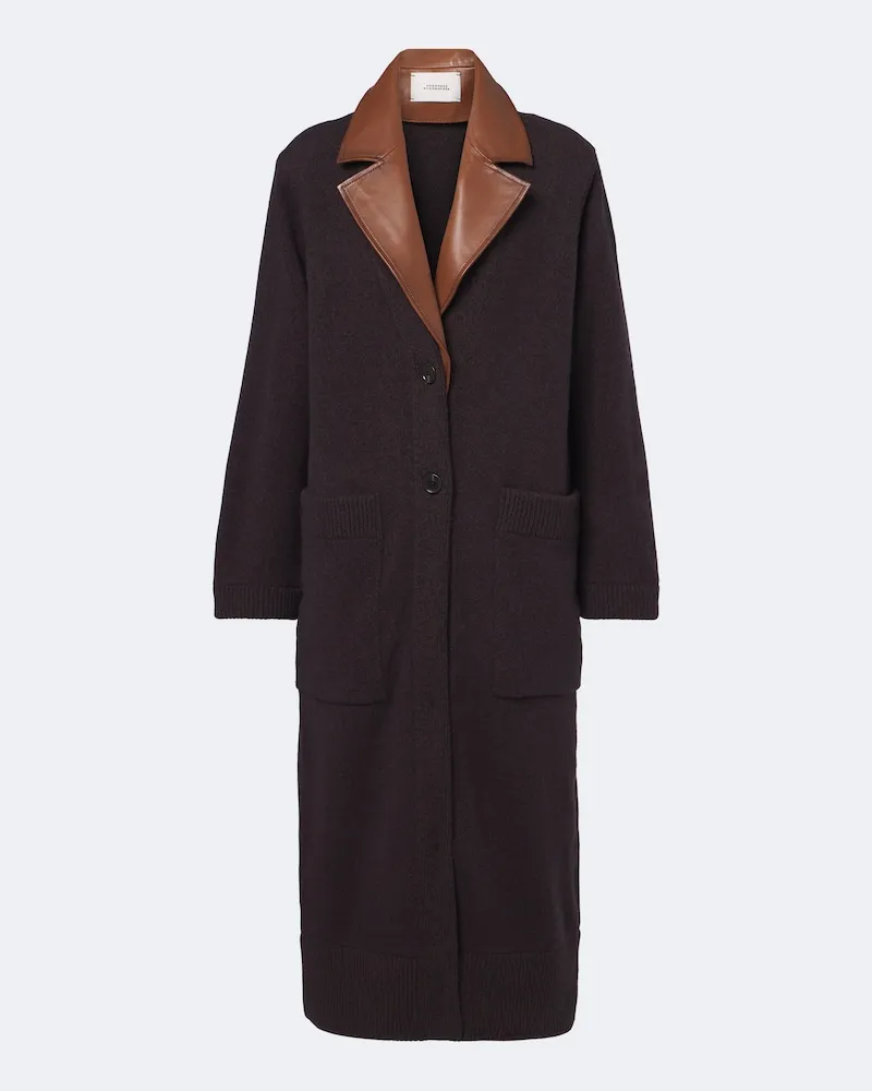 Dorothee Schumacher Cappotto It's A Match in lana e cashmere Marrone