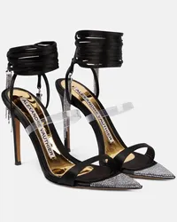 Alexandre Vauthier Sandali Metafisico 105 con cristalli Nero