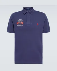 Ralph Lauren Polo in cotone piqué con ricamo Blu