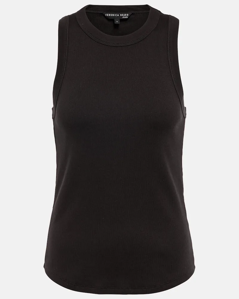 Veronica Beard Tank top Jordyn in jersey di cotone Nero