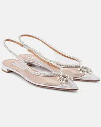 Aquazzura Ballerine slingback Seduction in PVC Argento