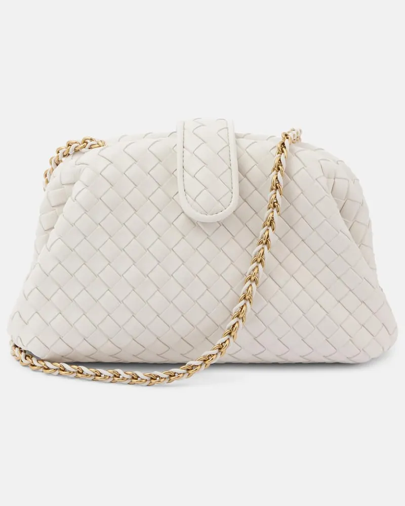 Bottega Veneta Clutch Lauren 1980 Small in pelle Intrecciato Bianco