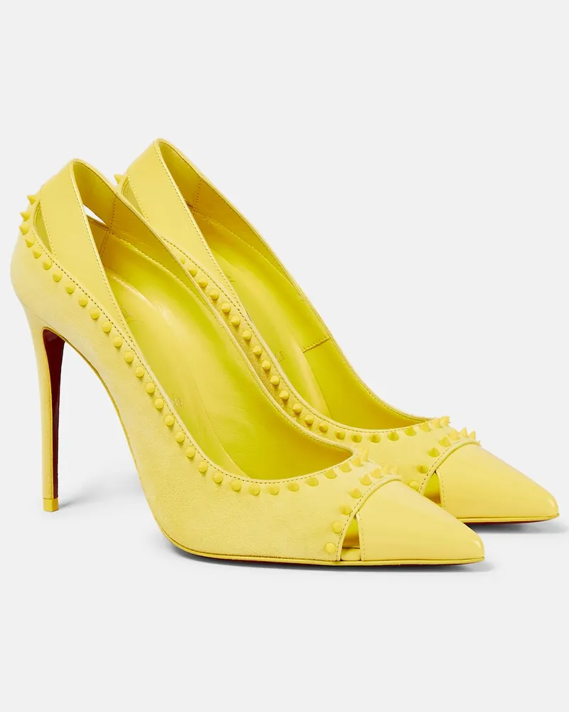Christian Louboutin Pumps Duvette Spikes 100 in suede Giallo