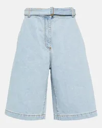 Etro Shorts di jeans con ricamo Blu