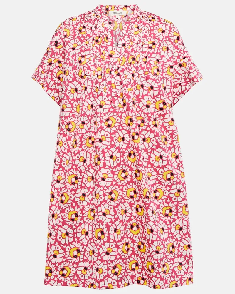 Diane von Furstenberg Miniabito Fiona in cotone con stampa Multicolore