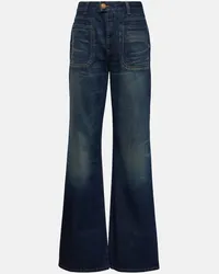 Balmain Jeans flared a vita alta Blu