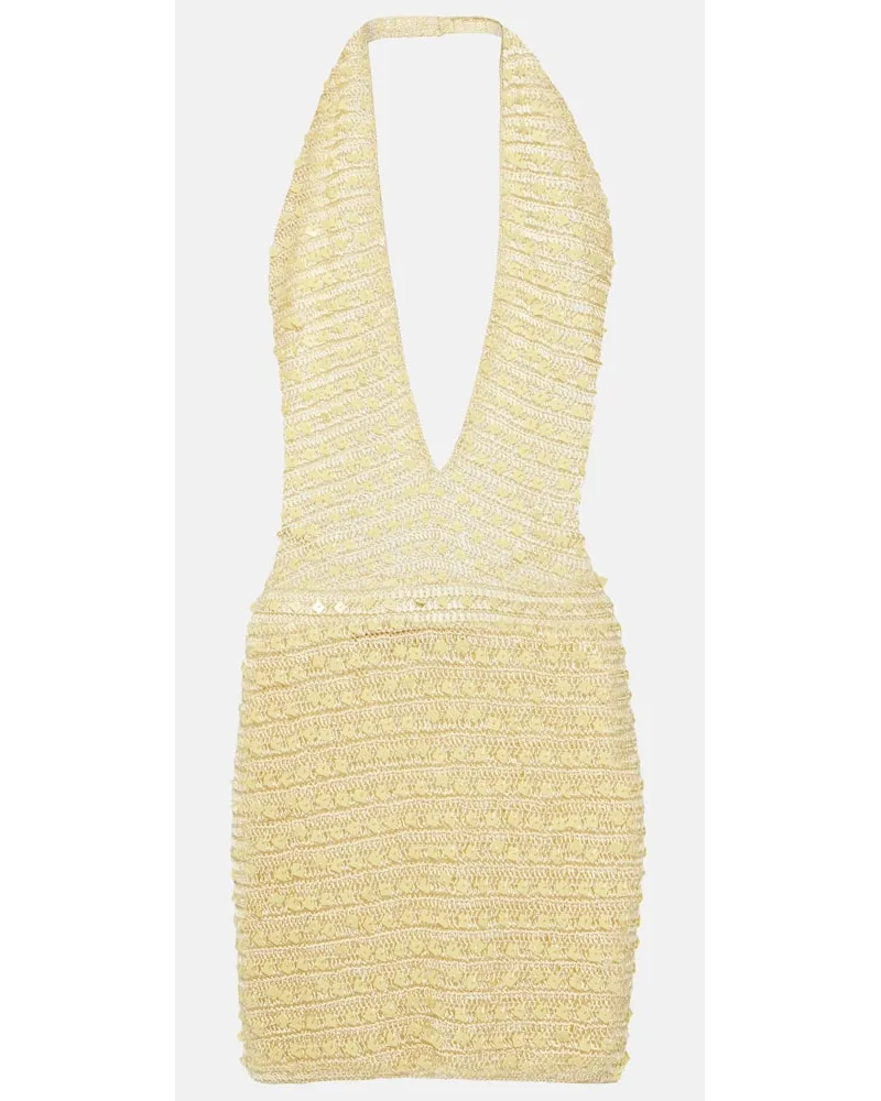 Aya Muse Miniabito con scollo allâamericana Giallo
