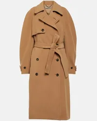 Stella McCartney Cappotto doppiopetto in lana Marrone