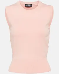 Dolce & Gabbana Tank top in maglia Rosa