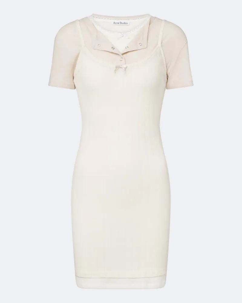 Acne Studios Abito corto in maglia Bianco