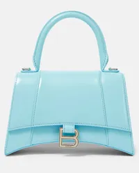 Balenciaga Borsa Hourglass Small in pelle Blu