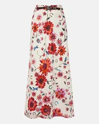 Dorothee Schumacher Gonna midi Floral Ease in lino Multicolore