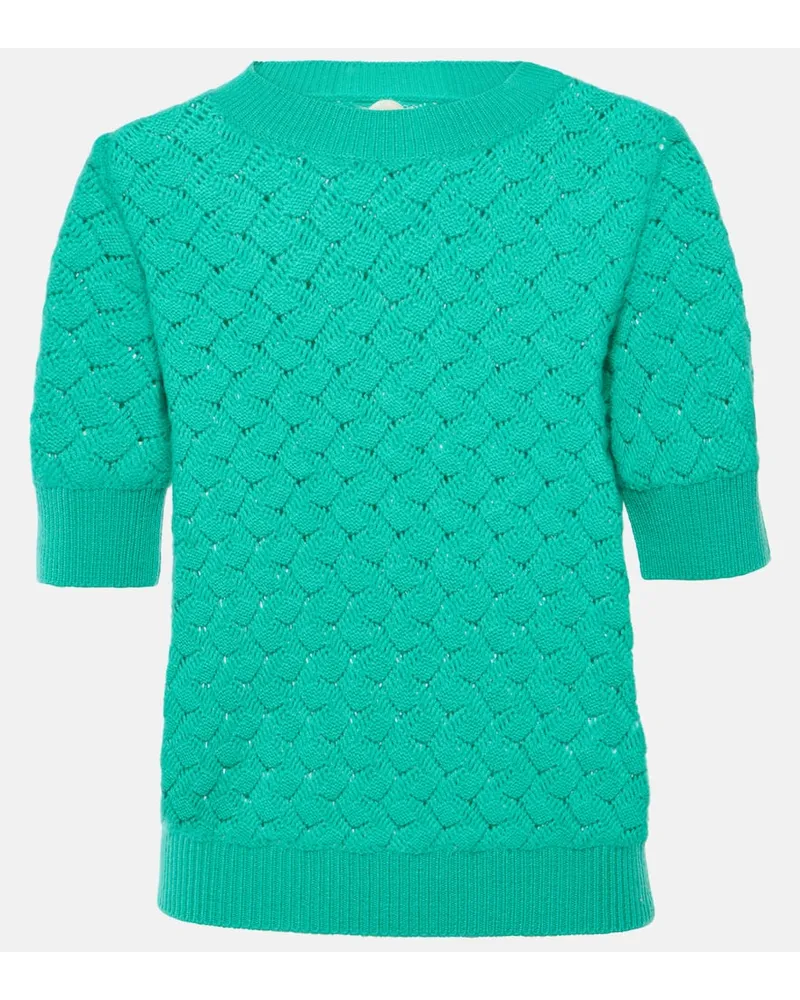 Jardin des Orangers Pullover in lana e cashmere Blu