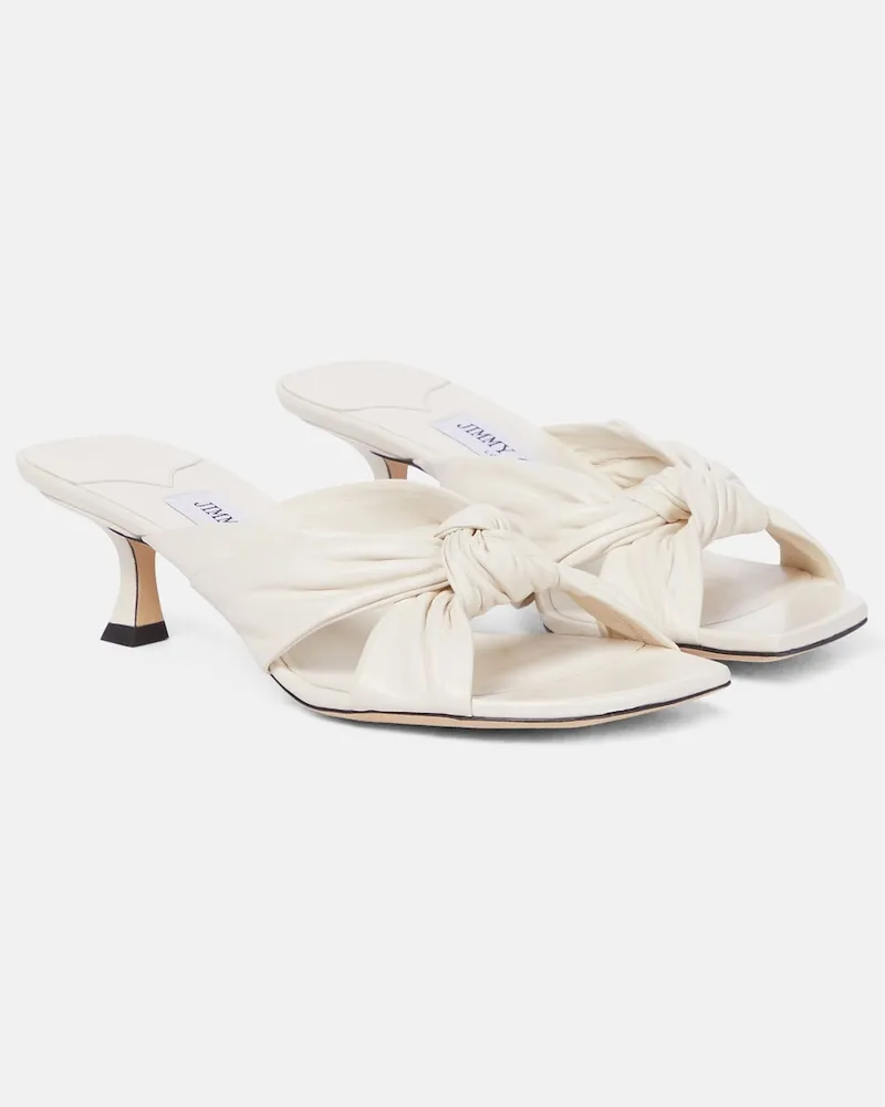 Jimmy Choo Sandali Avenue 50 in pelle Bianco
