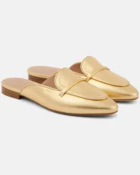 Malone Souliers Slippers Berto in pelle metallizzata Oro