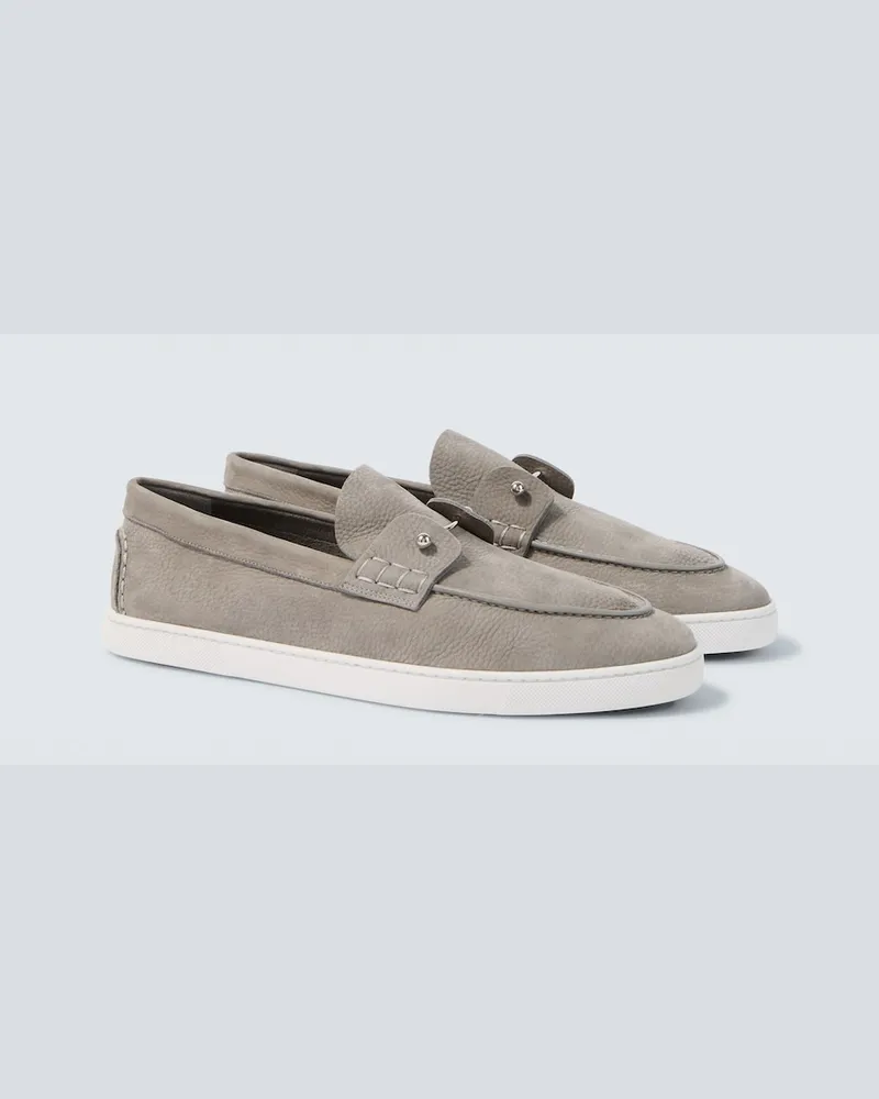 Christian Louboutin Slip-on Chambeliboat in pelle Grigio