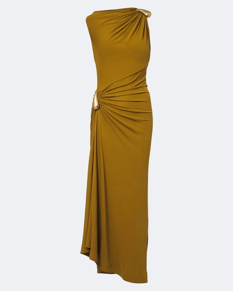 Bottega Veneta Abito lungo in jersey Verde