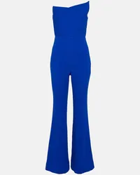 Roland Mouret Jumpsuit asimmetrica in crêpe di lana Blu