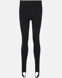 The Row Leggings in jersey con staffe Nero