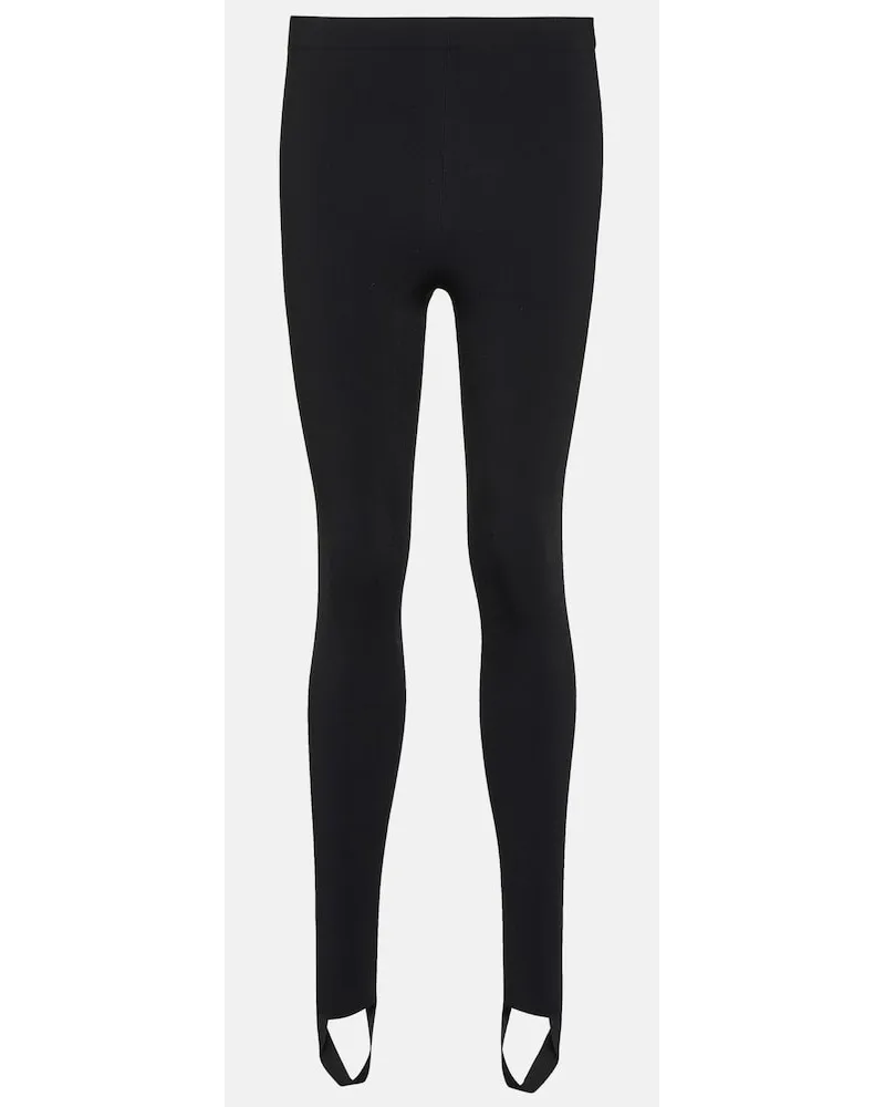 The Row Leggings in jersey con staffe Nero