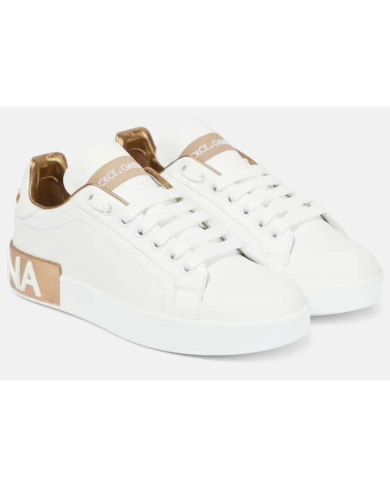 Dolce & Gabbana Sneakers Portofino in pelle Bianco