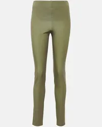 Joseph Leggings in gabardine a vita media Verde