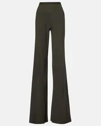 Rick Owens Pantaloni Bias a gamba larga e vita alta Nero