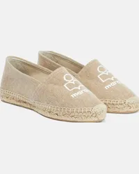 Isabel Marant Espadrillas Canae con logo Beige